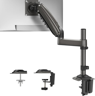 Single Monitor Arm, Adjustable Desk Mount for 13-34 Inch Screens, Holds 19.8Lbs,