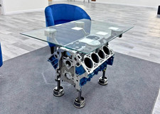 LS Engine Block Coffee Table 42in x 3in 8mm Low Iron tempered Glass