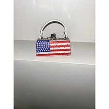 Red, white and blue lipstick holder with handle NWT