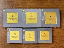 Lot of 6 Motorola Ceramic CPU'S Scrap Gold Recovery
