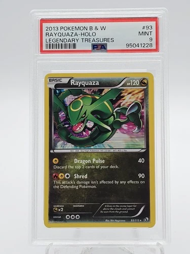 RAYQUAZA 2013 POKEMON LEGENDARY TREASURES ULTRA RARE HOLO #93/113 PSA 9 Q1036
