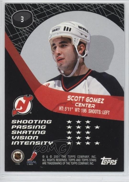 2000-01 Topps Stars Scott Gomez #3 - Image 2 of 2