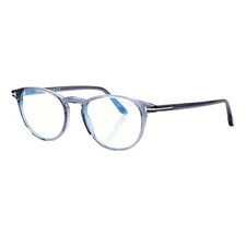 Tom Ford FT5803-B 090 Shiny Blue/Clear Blue Light Block 51mm Eyeglasses New A...