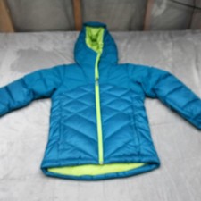 Columbia Powder III Jacket Kids XS Blue Quilt Insulated Rain Wind Winter Puffer