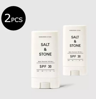 SALT & STONE Sonnenschutz Stick LSF 30, 15g Sonnencreme Gesicht Stick Matt Effekt X2