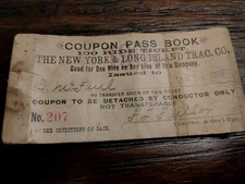 New York & Long Island Traction Co. ORIGINAL 1907 Coupon Book