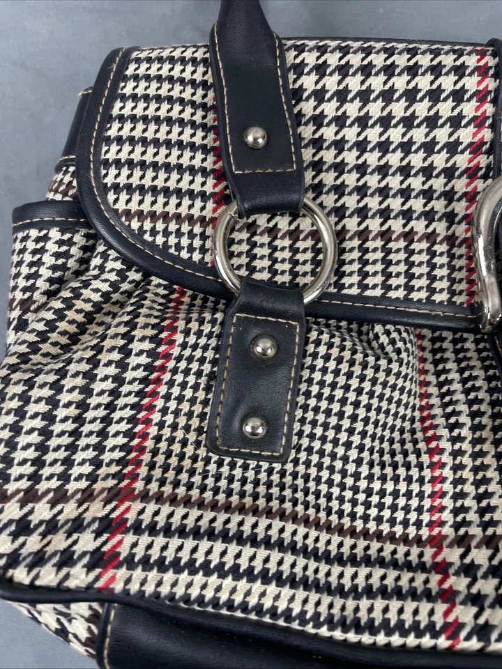 Винтажный Y2K Chaps houndstooth herringbone клетчатая сумка сумочка twee опрятный - Изображение 3 из 4