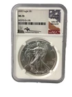 2020 SILVER EAGLE  NGC MS70 JOHN MERCANTI SIGNED