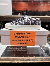 Dior Walk'N'Dior Embroidered Canvas Low Grey W for sale | eBay