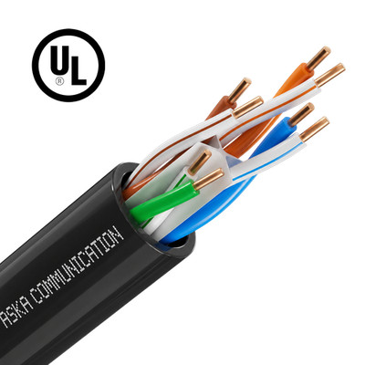 UTP UL Certified Cat5e Direct Burial Ethernet Cable, Bare Copper, 24 AWG 1000 FT