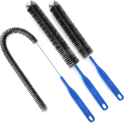 #ad 3PCS Drain Brush Set with Refrigerator Coil Cleaning Brush Multi Use Drain Clea $10.41