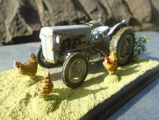 One off Ferguson TE20 "little grey Fergie" 1:32 scale model tractor diorama