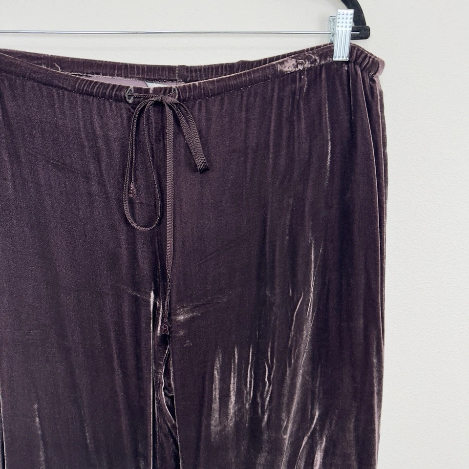 CAbi Pants Womens M Plum Crushed Velvet Silk Slinky Witchy Gothic Whimsigoth - Image 4 of 4