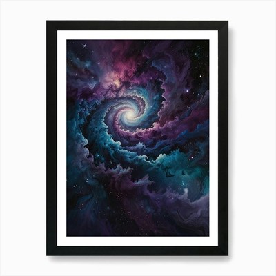 Spiral Galaxie Kunstdruck gerahmt Wandbild Poster Leinwanddruck Bild