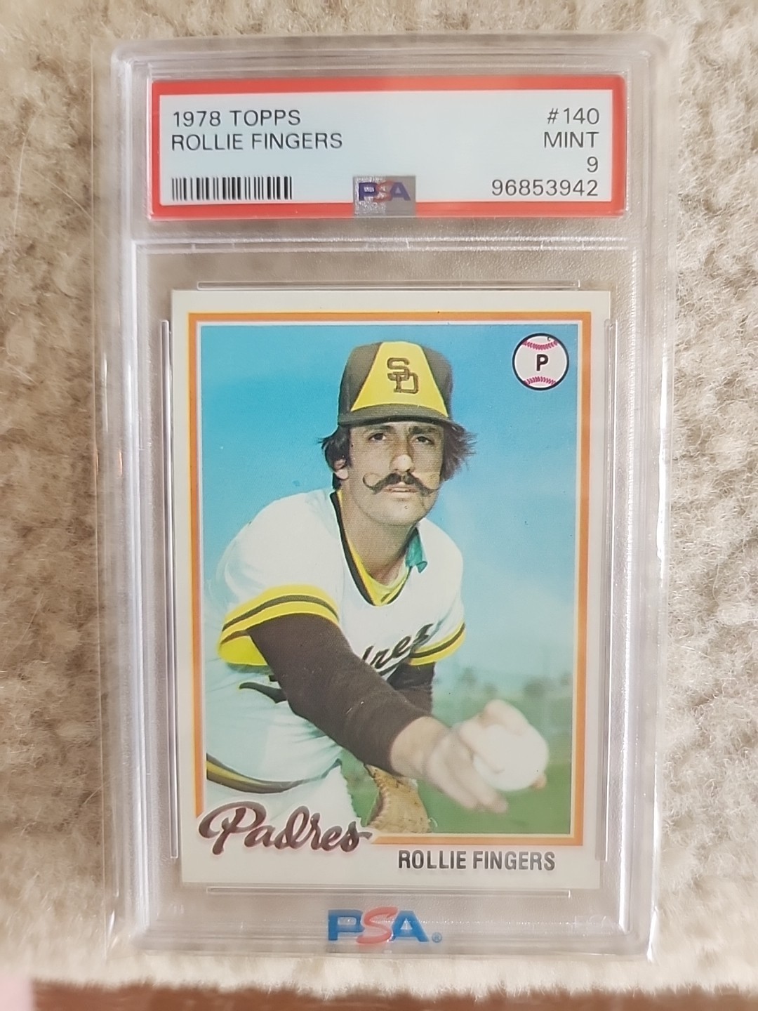 1978 Topps #140 Rollie Fingers PADRES HOF PSA 9 MINT POP 252 Newest Slab!