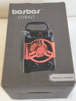 Bosbos Cobalt Portable Wireless Bluetooth Speaker LED Party Light New In Box