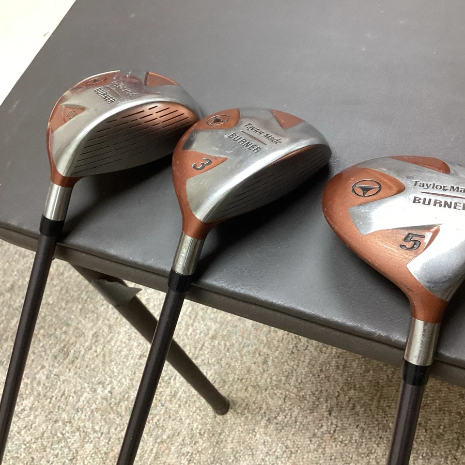 TaylorMade Burner Driver 10.5* + 3 Wood + 5 Wood Set Bubble 2 R-80 Shafts - Image 3 of 4