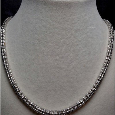 24'' 5,1mm 41g 5-Line DC Ice Barrel Kette mit Rhodium massiv 925 Sterling Silber