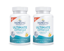 2 Pack Nordic Naturals Ultimate Omega 1280mg 90 Soft Gels Ea Exp 11/2026