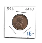 1937D LINCOLN CENT CH BU RED