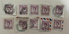 10 x Queen Elizabeth II Six Pence Stamps - 3 REF00008