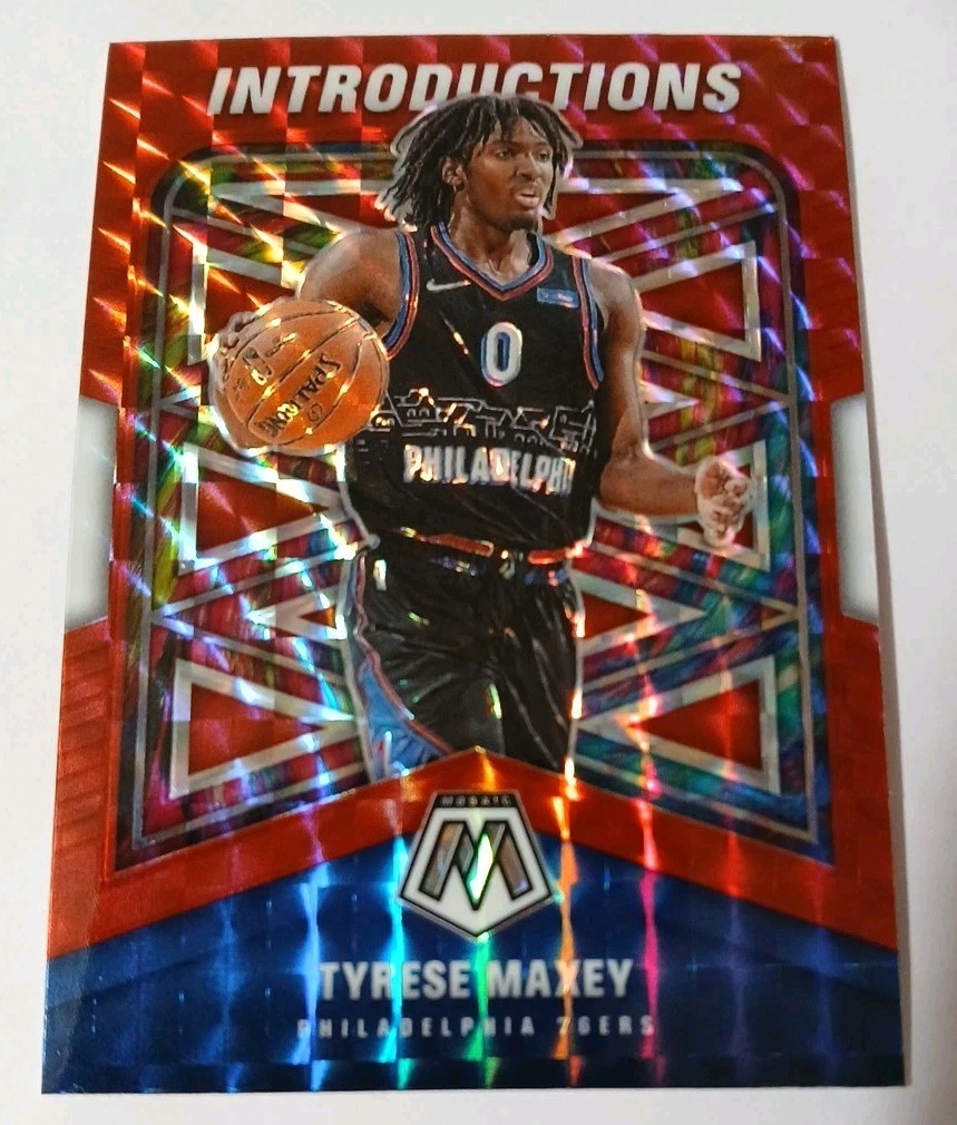 2020-21 Panini Mosaic Introductions Red Prizm TYRESE MAXEY #4 (RC)