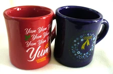 2~New~2017~Cobalt Blue~2018 Red~TUXTON~Waffle House~RESTAURANT~Coffee mugs