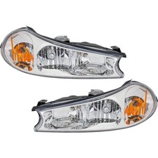 Driver And Passenger Side Headlights For Ford Contour 1998-2000 Halogen W Bulbs