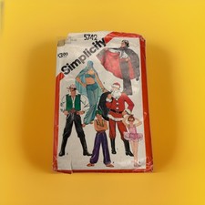 Simplicity 5742 Pattern Adult Costumes Santa, Genie, Ballerina, Pirate Cut Large