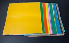 49Sheets Premium Permanent Adhesive Glossy Vinyl Sheets 12"x12"-MultiColors
