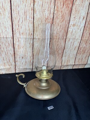 Vintage VTG Lee Woo Hong Kong Brass Oil Lamp Handled Base