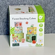 Forest Stacking Cubes by Classic World 100% Wood Fine Motor Skills Intellect