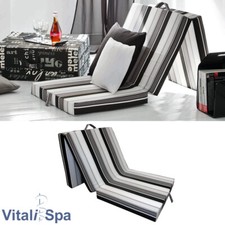 VitaliSpa® Pieghevole Materasso Letto Ospiti Sdraio Materasso Letto nero/bianco