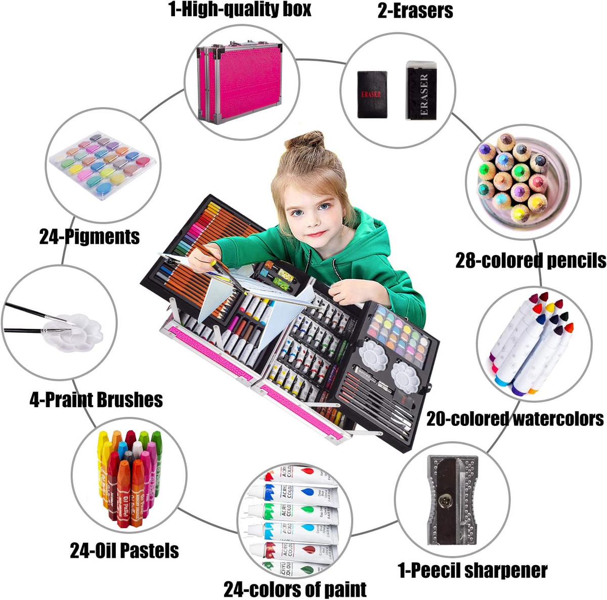 Art Kits for Kids, 139 Pack Art Supplies Case Painting Coloring