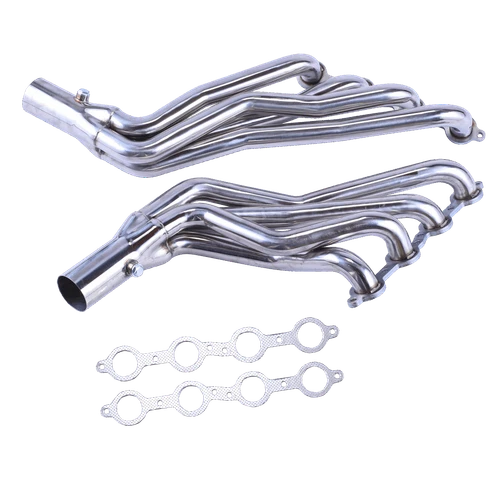 For Chevy C10 LS Truck LS1 LS2 LS3 LS6 1 3/4" Long Tube Headers Conversion Swap - Picture 1 of 13