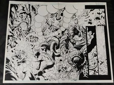 Green Lantern Corps #59 Double Splash Original Art Tyler Kirkham