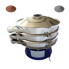 2 Layers Stainless Steel Vibrating Screen 39.3" 220V with 20 & 100 mesh Screen
