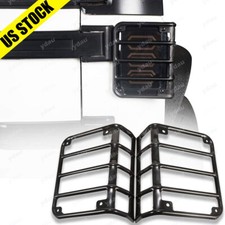 Tail Light Guards Covers Steel Metal Black Rear For 2007-2016 Jeep Wrangler Jk
