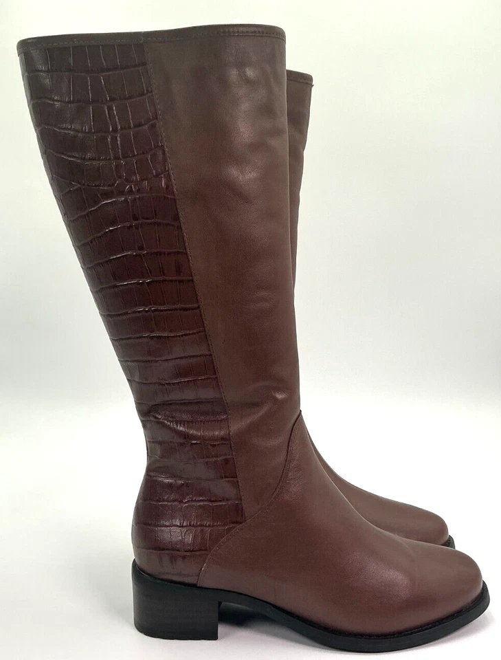 Botas de couro marrom David Tate Superior femininas tamanho 7,5M - Imagem 4 de 4