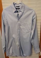 Men's Chaps Light Blue Long Sleeve Dress Shirt 32/33 Classic Fit No Iron pre-own