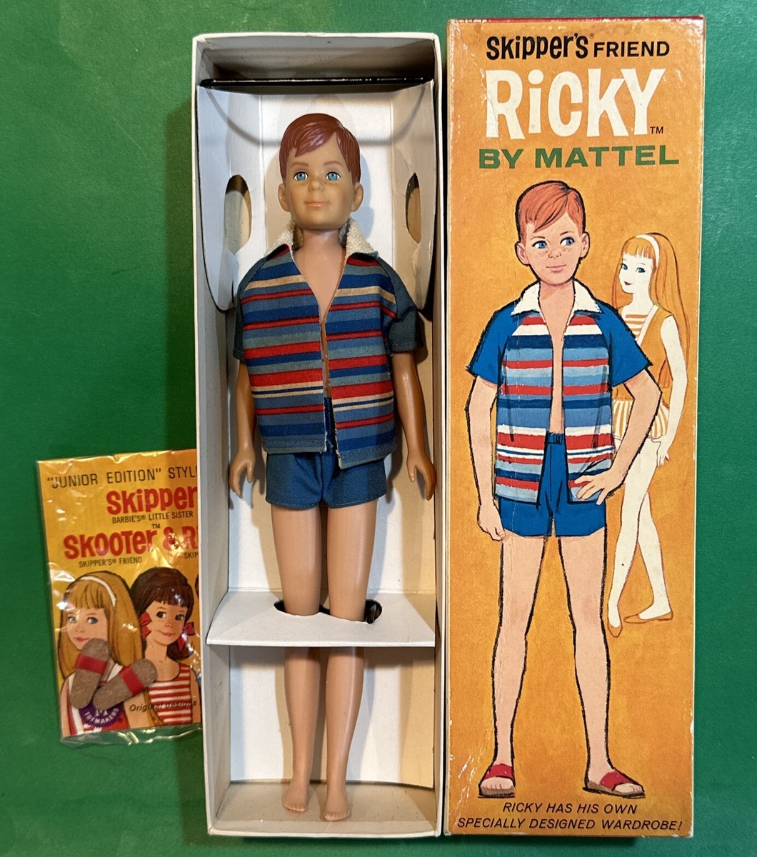 Vintage 1964 Skipper's Friend Ricky Mattel 1090 Mint In Box