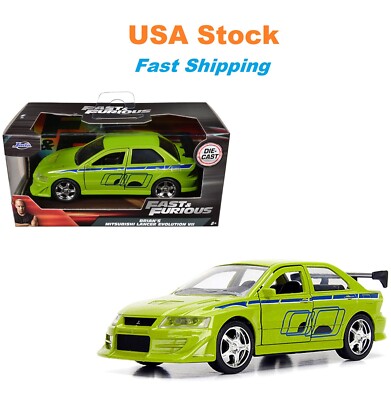 Brian's Mitsubishi Lancer Evolution VII Jada Diecast Model Toy Car 5'', 1:32
