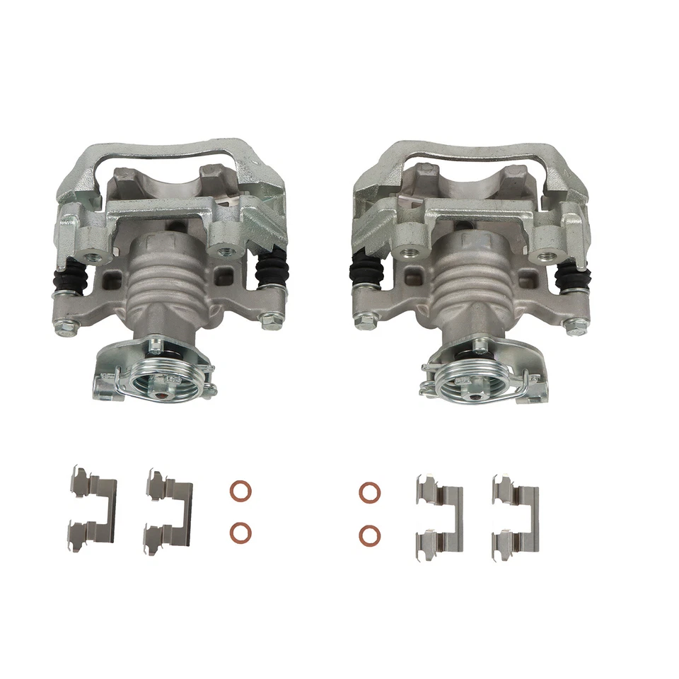 Par de pinzas de freno traseras con soporte para Chevy Malibu HHR Pontiac G5 Saturn Aura Foto 2 de 4