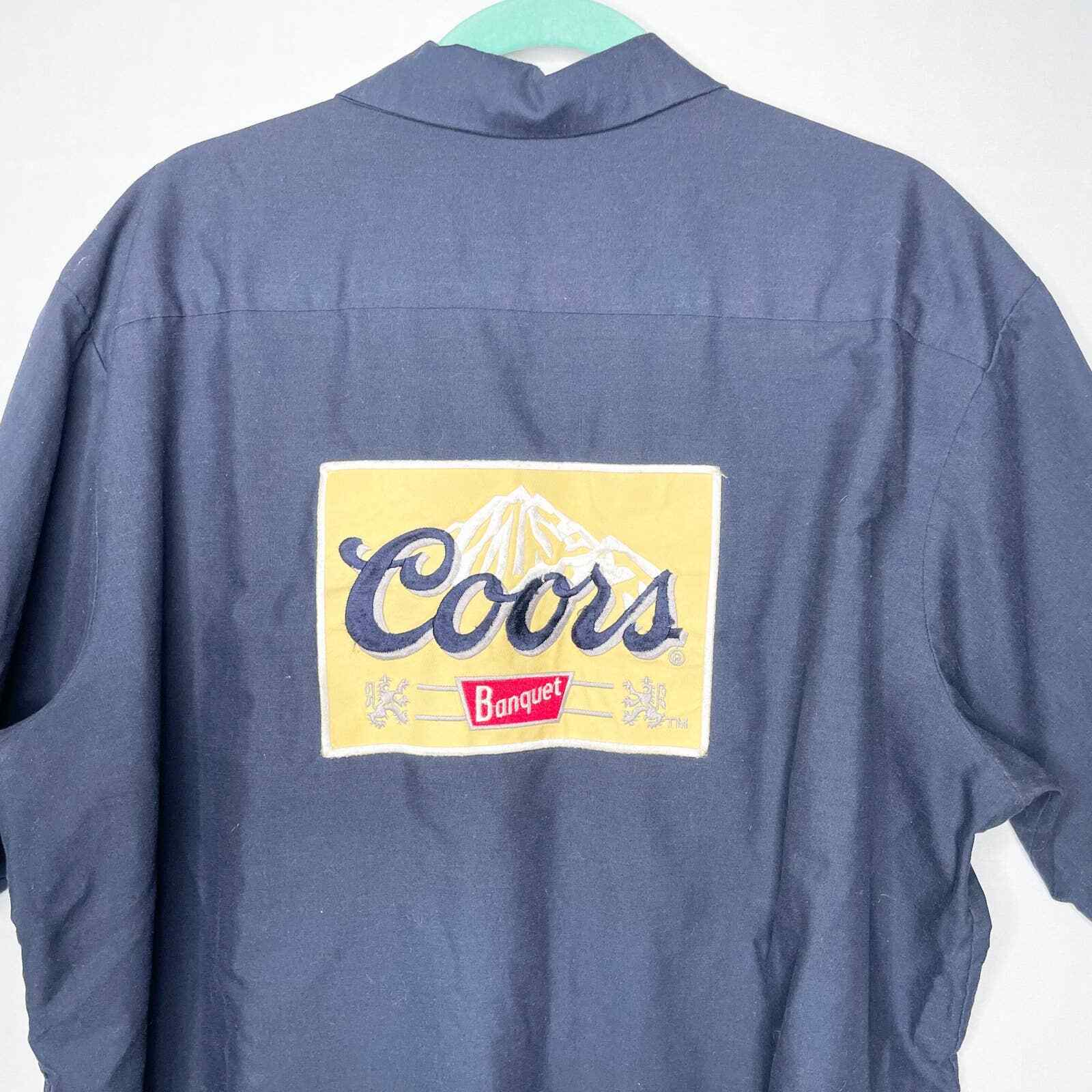 Coors Banquet Company Issued Button Up Short Sleeve W… Gem