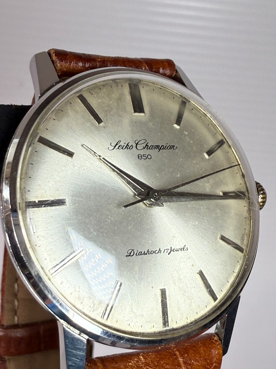 Vintage Seiko Champion 850 Hand-winding Silver Dial Manual Watch
