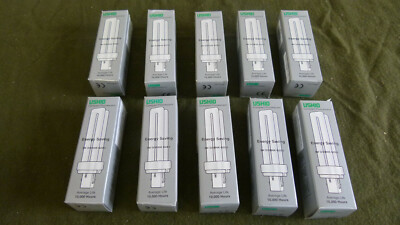 Lot of 10 - USHIO 3000139 - UFL-CF9D/835 Compact Fluorescent Lamp 9W G23-2