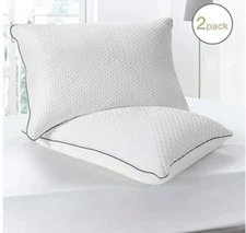 Luxury Hotel Pillows for Sleeping 2 Pack Cooling Bed Pillows Queen, bamboo cover