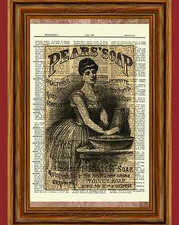 Victorian Lady Dictionary Art Print Poster Pi...