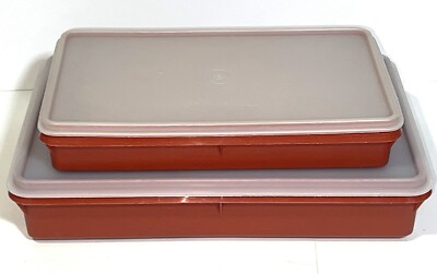 Tupperware Paprika Cold Cut Deli Meat Keeper Bacon Prep Container 290-7 794-11