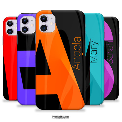 Personalisierte Handyhülle Initiale Name Silikon Cover für iPhone 12 13 14 11 15 16